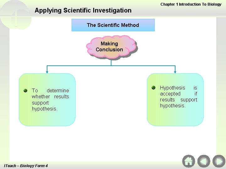 Chapter 1 Introduction To Biology Applying Scientific Investigation The Scientific Method Making Conclusion To