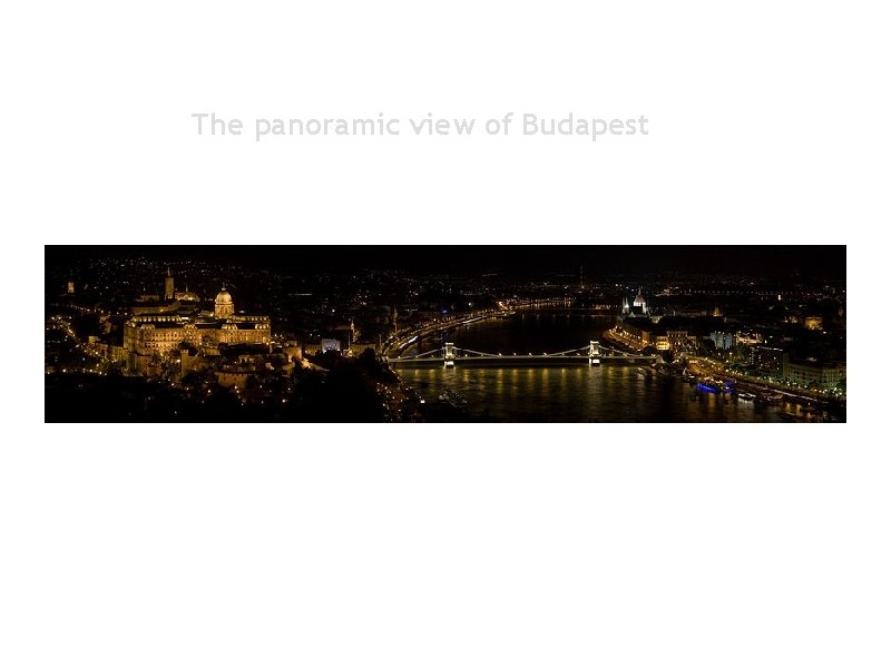 The panoramic view of Budapest 