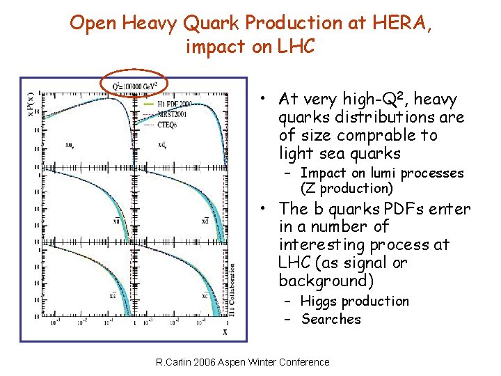 Open Heavy Quark Production at HERA, impact on LHC • At very high-Q 2,