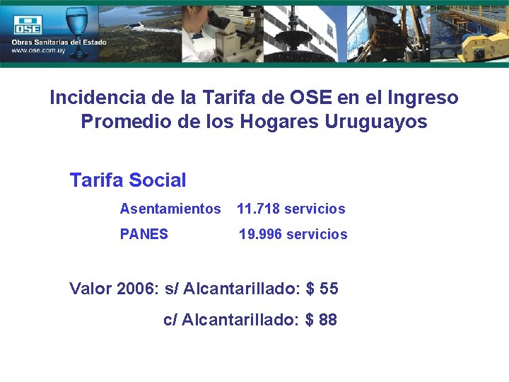 Incidencia de la Tarifa de OSE en el Ingreso Promedio de los Hogares Uruguayos