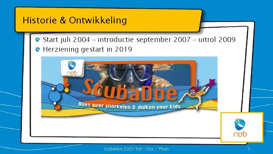 Historie & Ontwikkeling Start juli 2004 – introductie september 2007 – uitrol 2009 Herziening