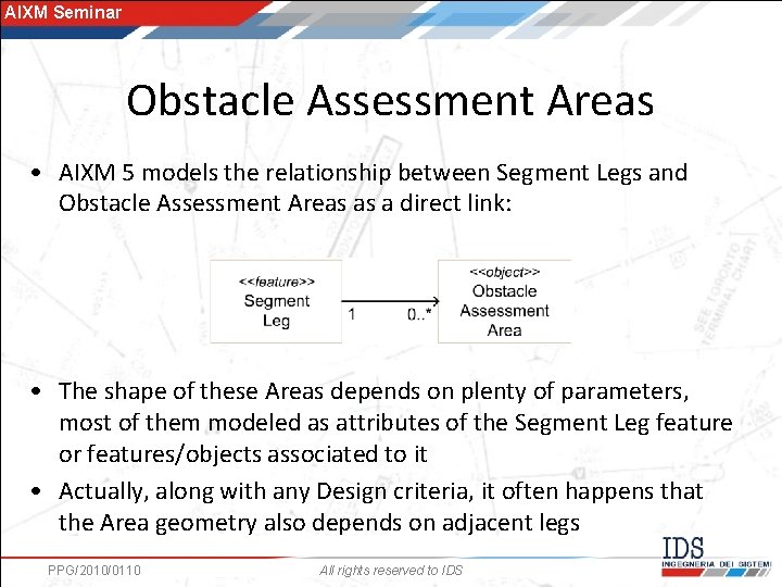 AIXM Seminar Obstacle Assessment Areas • AIXM 5 models the relationship between Segment Legs