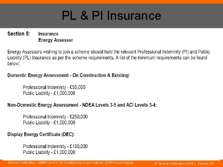 PL & PI Insurance Stroma Certification – ABBE Level 3 Air Conditioning course material