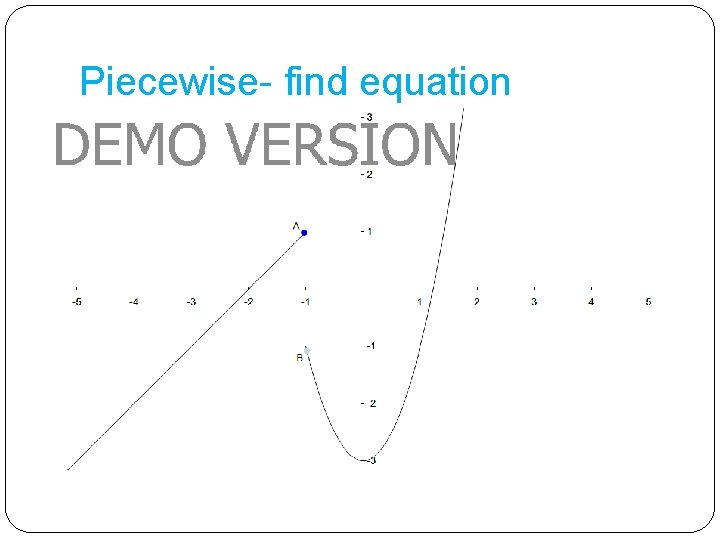 Piecewise- find equation 