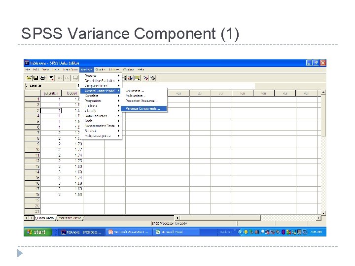SPSS Variance Component (1) 