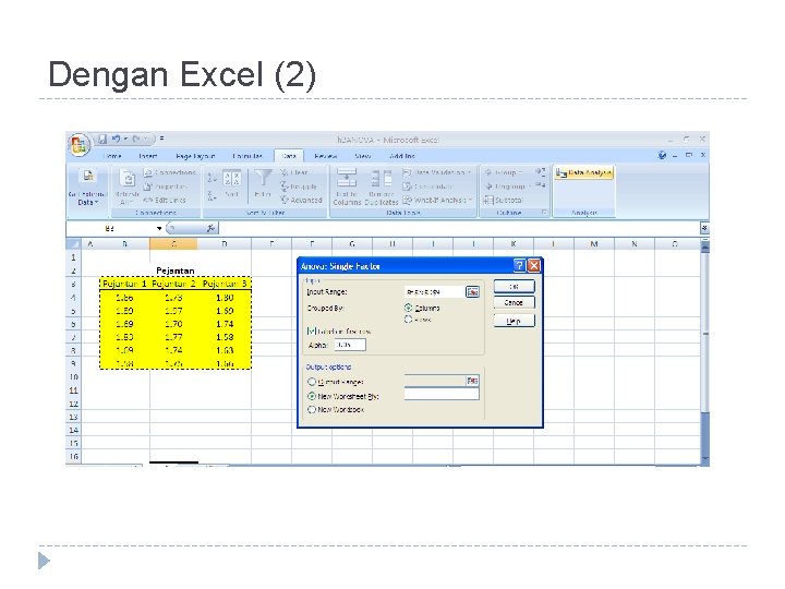 Dengan Excel (2) 