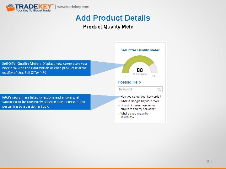 Add Product Details Product Quality Meter Sell Offer Quality Meter: Displays how completely you