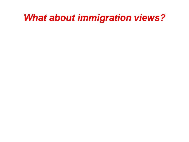 What about immigration views? 