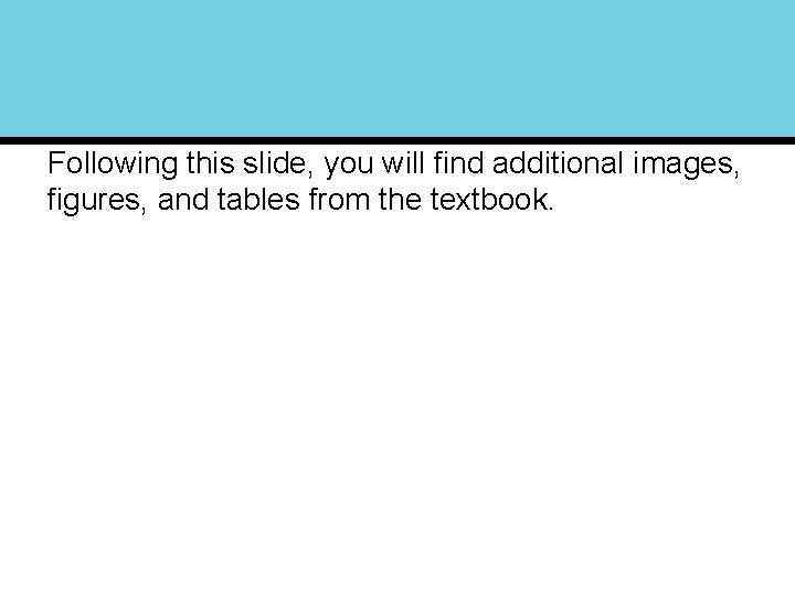 Following this slide, you will find additional images, figures, and tables from the textbook.