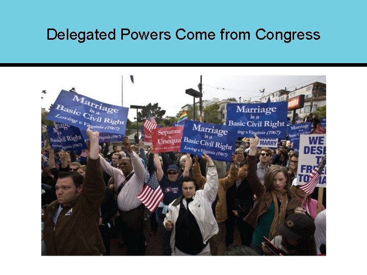 Delegated Powers Come from Congress 
