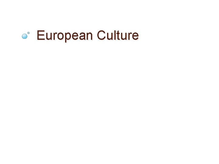 European Culture 