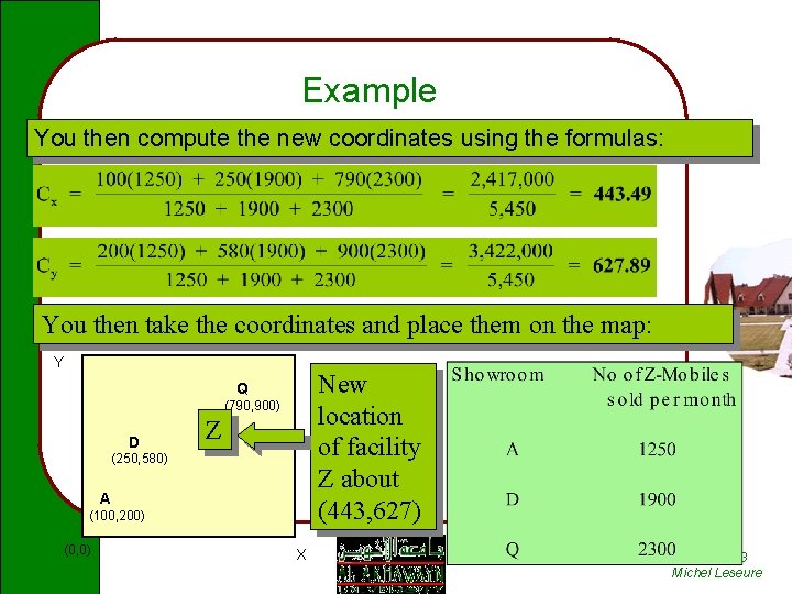 Example You then compute the new coordinates using the formulas: You then take the