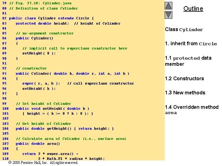 79 // Fig. 27. 10: Cylinder. java 80 // Definition of class Cylinder 81