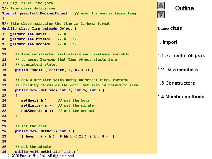 1// Fig. 27. 6: Time. java 2// Time class definition 3 import java. text. 1// Fig. 27. 6: Time. java 2// Time class definition 3 import java. text.
