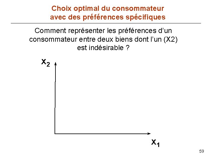 Choix optimal du consommateur avec des préférences spécifiques Comment représenter les préférences d’un consommateur