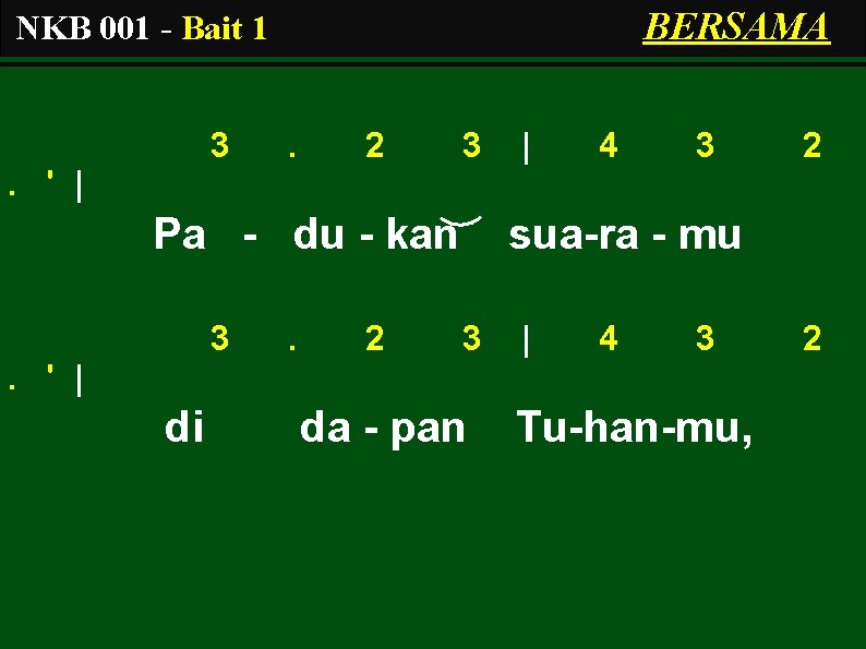 BERSAMA NKB 001 - Bait 1 3 . 2 3 | 4 3 2