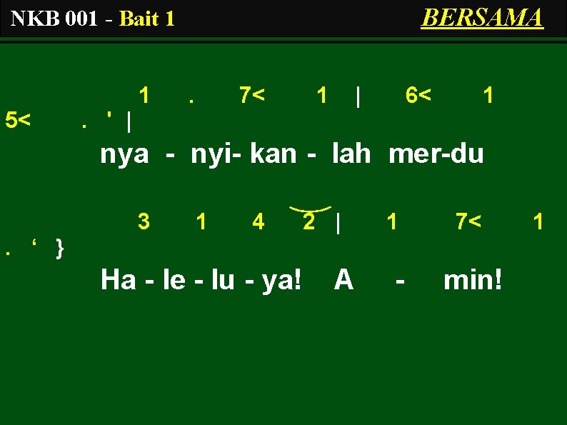 BERSAMA NKB 001 - Bait 1 1 5< . 7< 1 | 6< 1