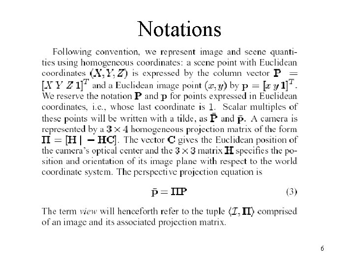 Notations 6 