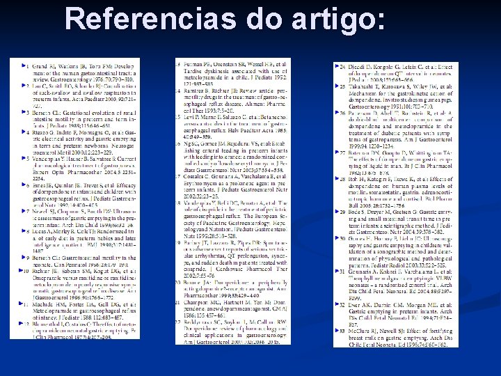 Referencias do artigo: 