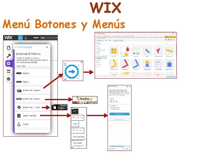 WIX Menú Botones y Menús 