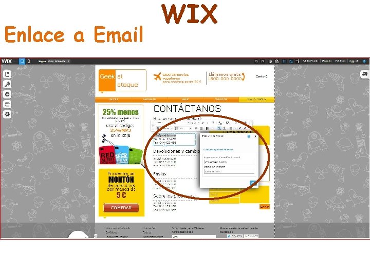 Enlace a Email WIX 