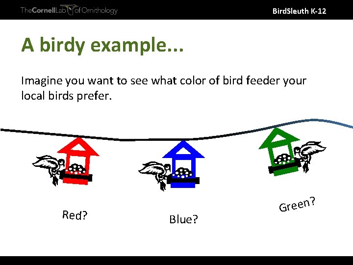 Bird. Sleuth K-12 A birdy example. . . Imagine you want to see what