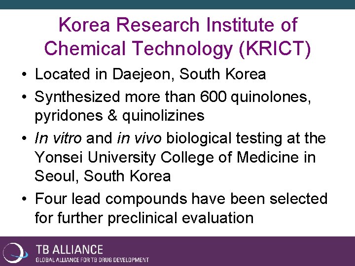 Korea Research Institute of Chemical Technology (KRICT) • Located in Daejeon, South Korea •