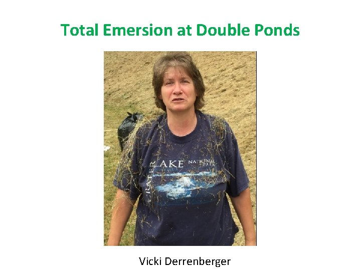 Total Emersion at Double Ponds Vicki Derrenberger 