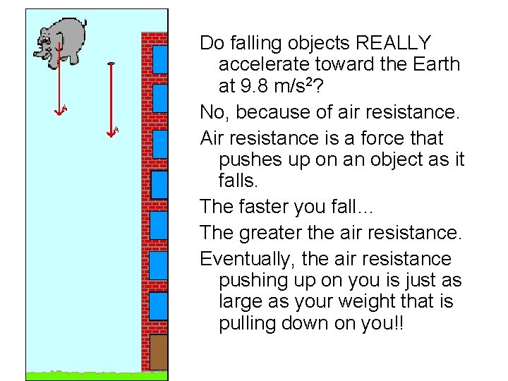 Do falling objects REALLY accelerate toward the Earth at 9. 8 m/s 2? No,