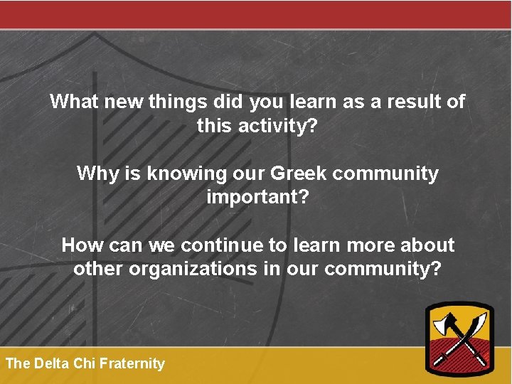 What new things did you learn as a result of this activity? Why is