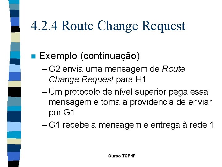 4. 2. 4 Route Change Request n Exemplo (continuação) – G 2 envia uma