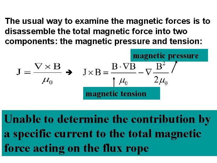 The usual way to examine the magnetic forces is to disassemble the total magnetic