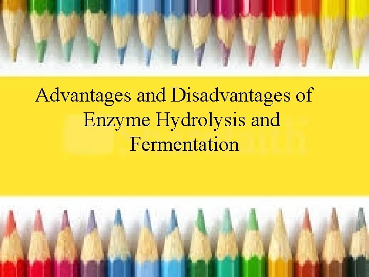 Advantages and Disadvantages of Enzyme Hydrolysis and Fermentation 