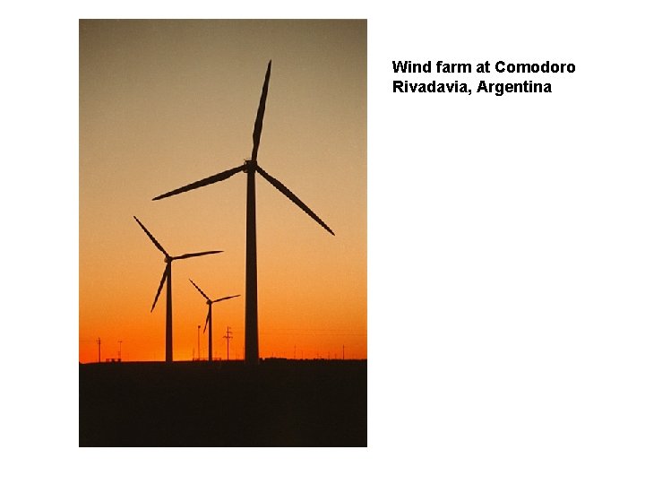 Wind farm at Comodoro Rivadavia, Argentina 