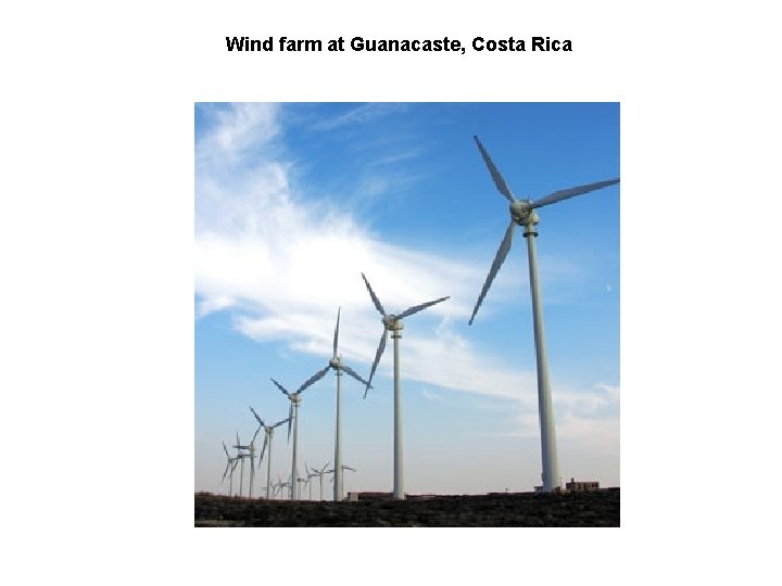 Wind farm at Guanacaste, Costa Rica 