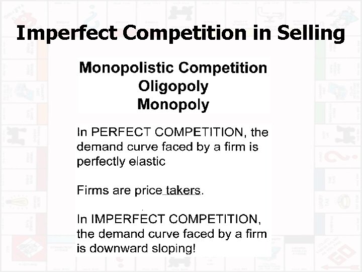 Imperfect Competition in Selling 