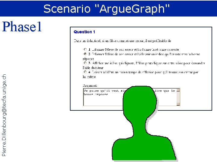 Pierre. Dillenbourg@tecfa. unige. ch Scenario "Argue. Graph" Phase 1 