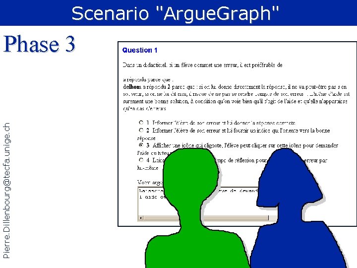 Pierre. Dillenbourg@tecfa. unige. ch Scenario "Argue. Graph" Phase 3 