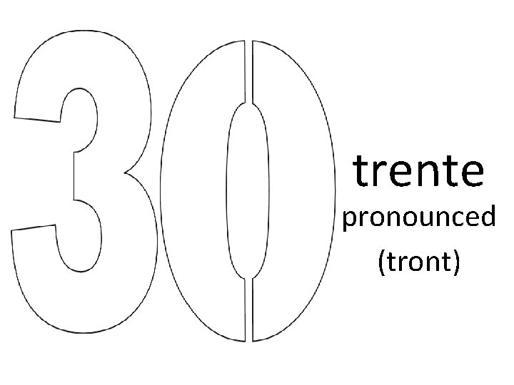 trente pronounced (tront) 