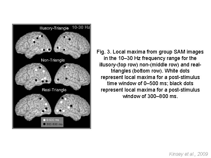 Fig. 3. Local maxima from group SAM images in the 10– 30 Hz frequency