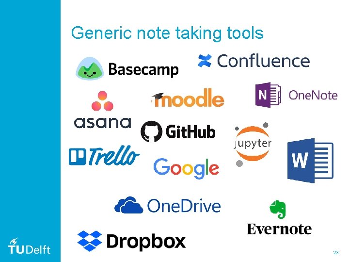 Generic note taking tools 23 
