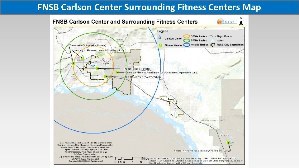 FNSB Carlson Center Surrounding Fitness Centers Map 