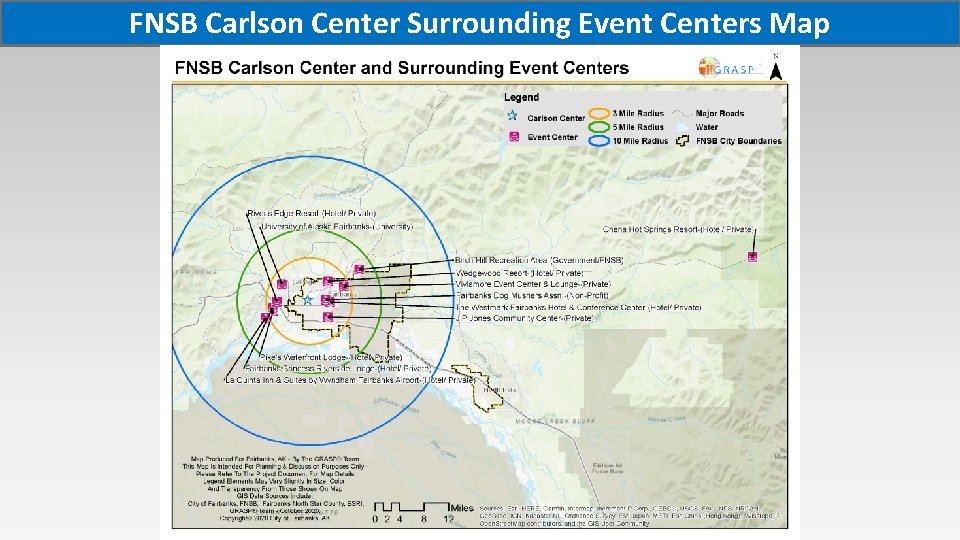 FNSB Carlson Center Surrounding Event Centers Map 