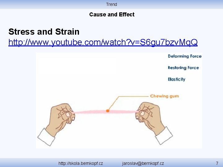 Trend Cause and Effect Stress and Strain http: //www. youtube. com/watch? v=S 6 gu