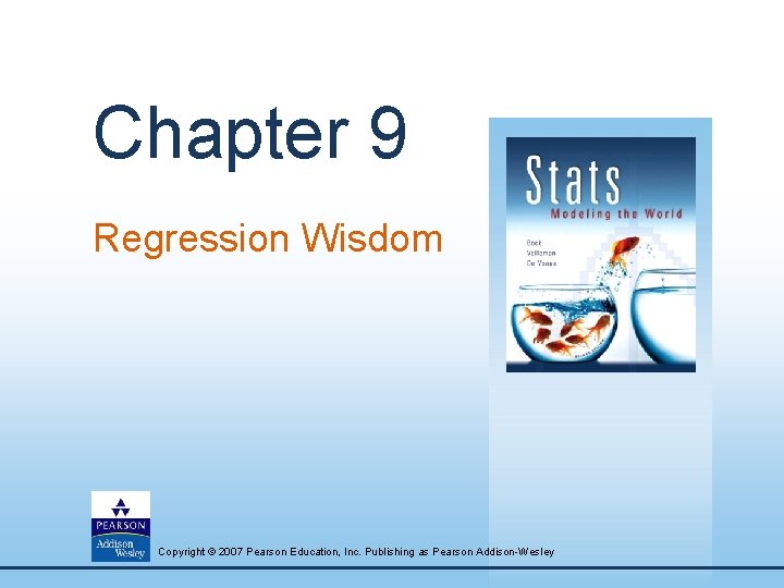 Chapter 9 Regression Wisdom Copyright © 2007 Pearson Education, Inc. Publishing as Pearson Addison-Wesley