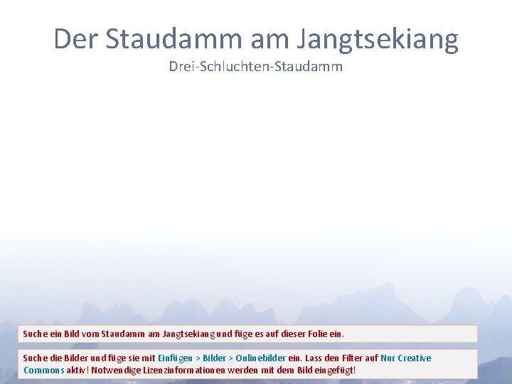 Der Staudamm am Jangtsekiang Drei-Schluchten-Staudamm Suche ein Bild vom Staudamm am Jangtsekiang und füge