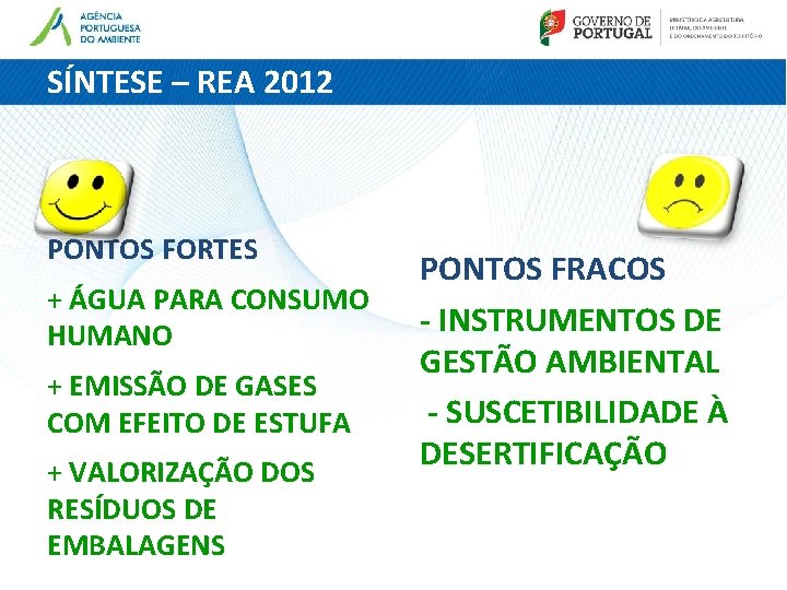 SÍNTESE – REA 2012 PONTOS FORTES + ÁGUA PARA CONSUMO HUMANO + EMISSÃO DE SÍNTESE – REA 2012 PONTOS FORTES + ÁGUA PARA CONSUMO HUMANO + EMISSÃO DE