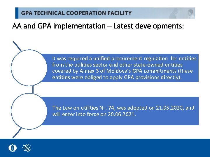 AA and GPA implementation – Latest developments: It was required a unified procurement regulation