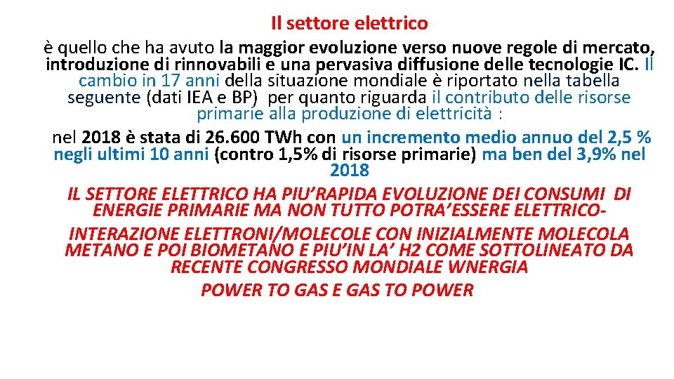 Il settore elettrico è quello che ha avuto la maggior evoluzione verso nuove regole