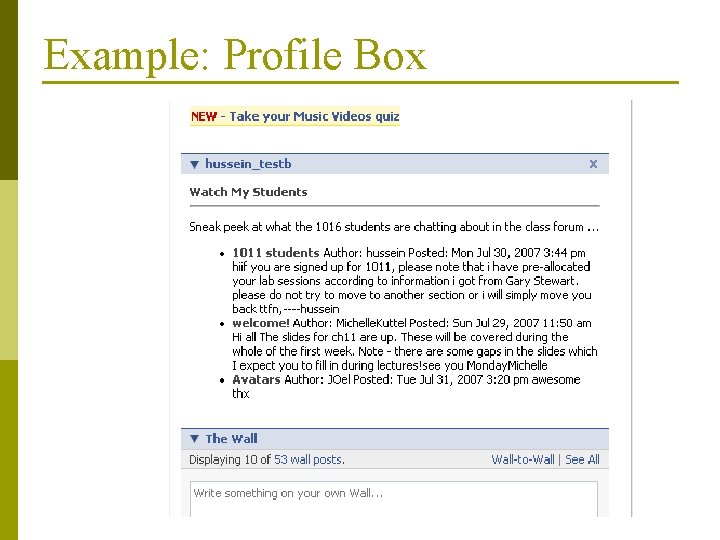 Example: Profile Box 